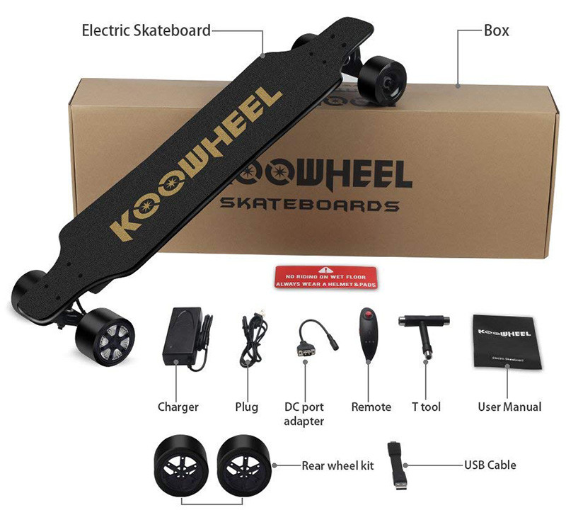 KOOWHEEL Skateboard Électrique - Packing List