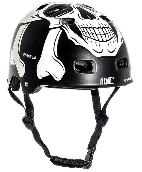 AWE® Meet Your Maker™ BMX Casque Noir 55-58cm Remplacement Gratuit DE 5 Ans DE Crash