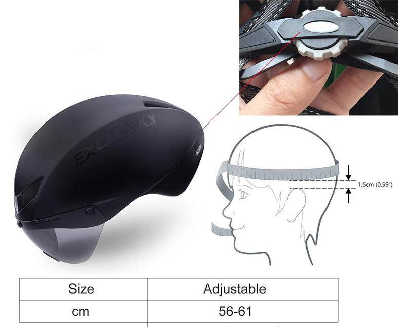 Exclusky Air Attack Shield Casque de vélo pour Adulte Ultralight Route Vélo