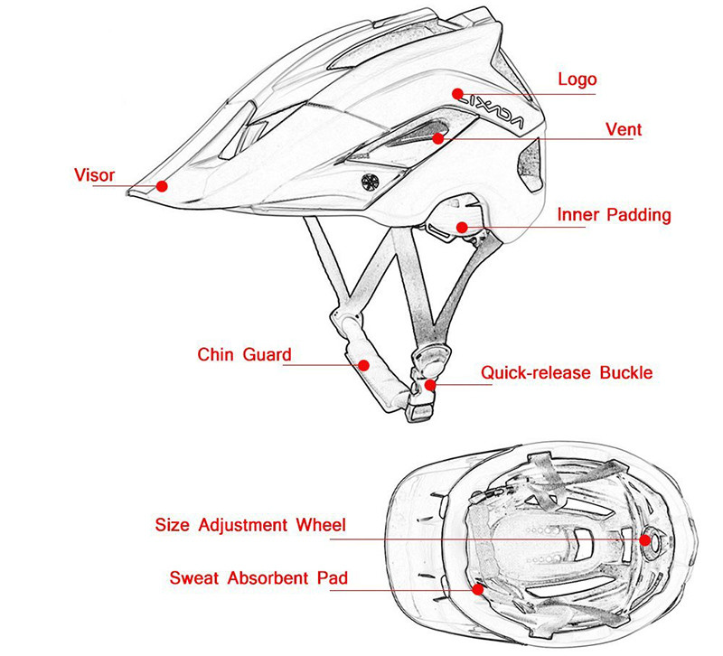 Lixada Casque de vélo Casque de Protection de sécurité Ultra-léger de vélo de Montagne 13 Vents