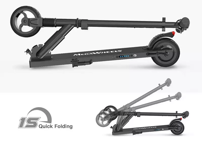 M MEGAWHEELS Trottinette Electrique Ultra Légère Pliable et Réglable en Hauteur pour Ados et Mixte Adulte