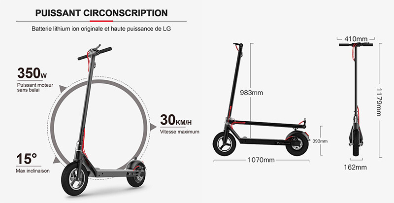 RND M1 - Trottinette Électrique Adultes avec accélérateur de pédale