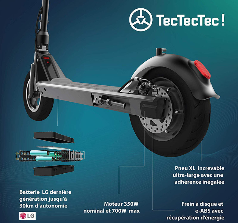 TecTecTec TPRO2 Trottinette Electrique Adulte - Accélération au Pied
