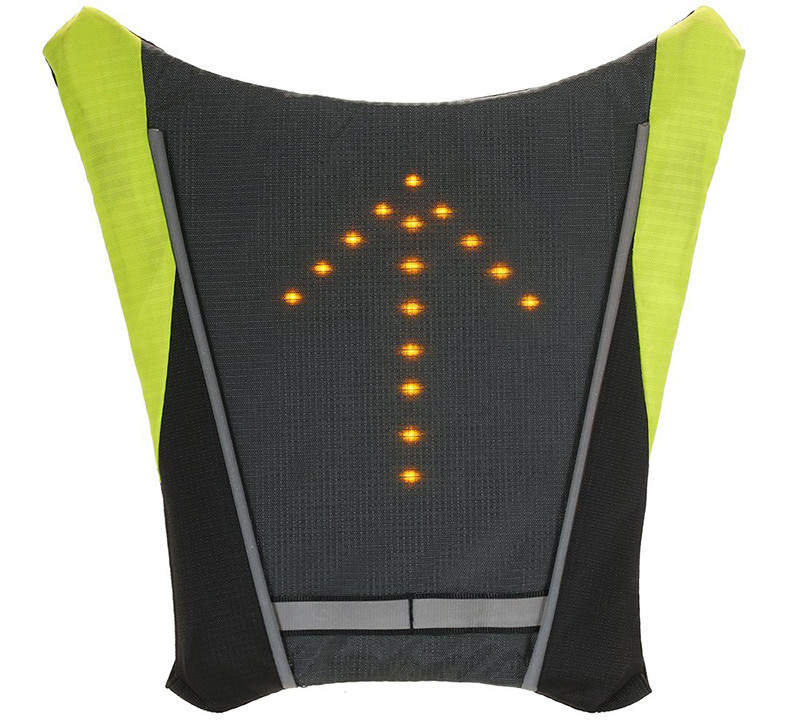 Lixada Gilet de Cyclisme USB Rechargeable Réfléchissant Sac à Dos
