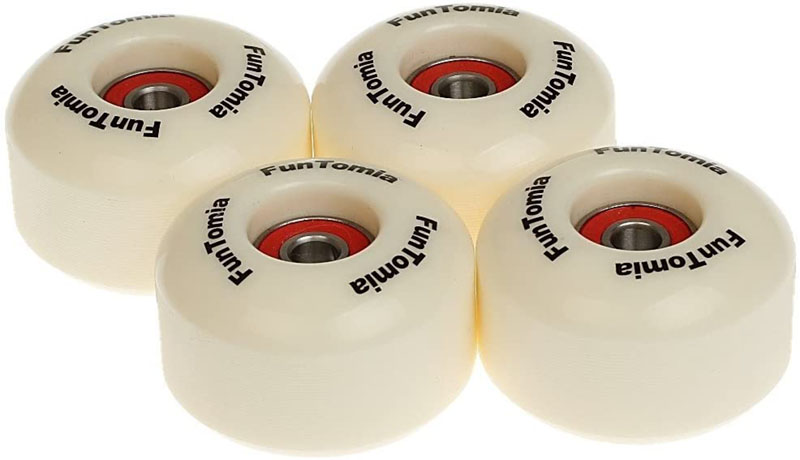 Test - FunTomia lot de 4 Roues Skateboard de 53 x 34 mm avec Roulements à billes Mach1 ® et Rouleaux de remplacement Wheels ayant une Dureté 100 A