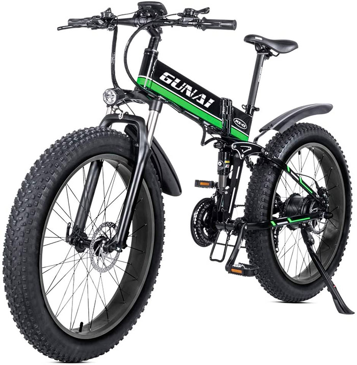 GUNAI Vélos électriques VTT 1000W 48V 26 pouces