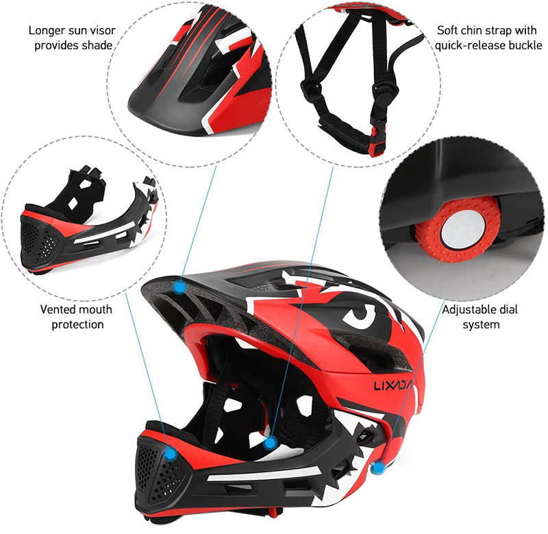 Test Lixada Casques de vélo Enfants Intégral Détachable