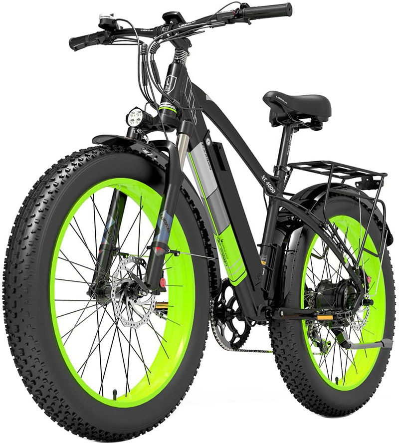 Test - XC4000 Vélo à Assistance électrique pour Adulte, vélo de Montagne à Gros pneus de 26 Pouces, Fourche à Suspension verrouillable