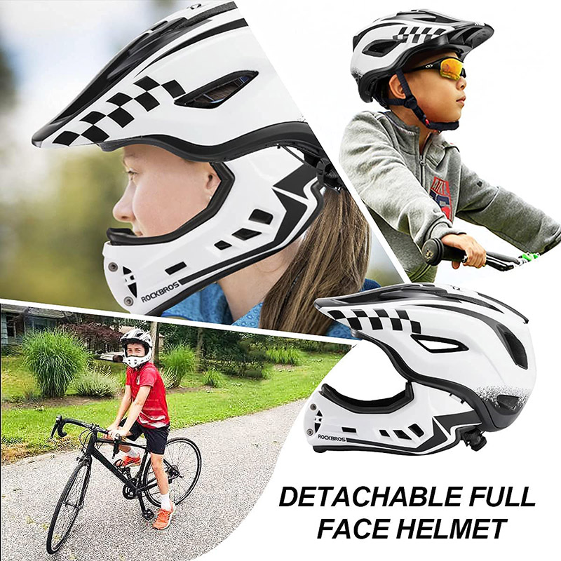 avis ROCKBROS Casques Intégrals d’enfant de BMX Vélo VTT