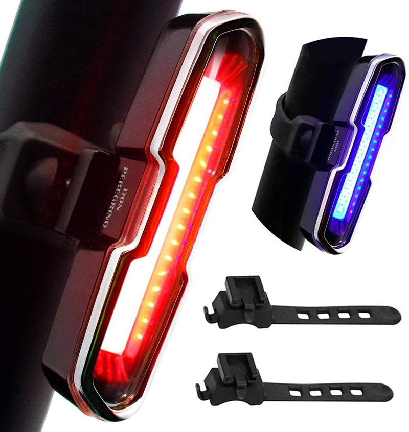 test DONPEREGRINO 110 Lumens Feu Arrière Vélo Puissant, Lampe Vélo LED Rechargeable USB avec 5 Modes